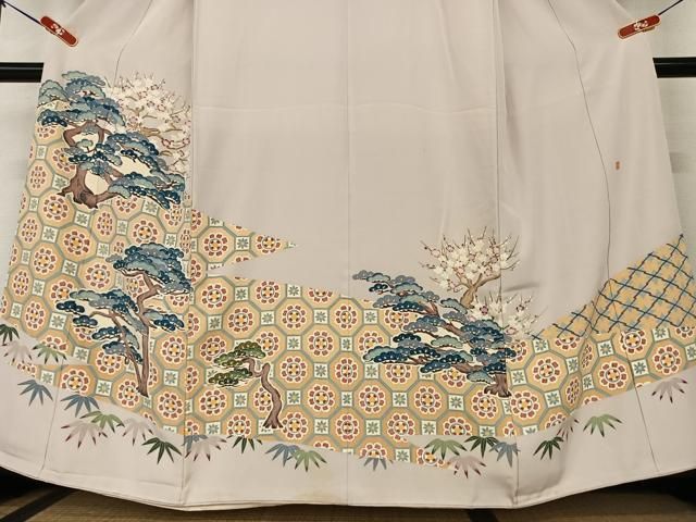 平和屋着物○本加賀友禅作家 村上堅正 色留袖 蜀江花文 松竹梅