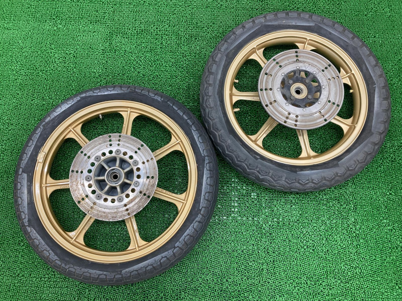 z400fx純正ホイール前後セット Z400FX ホイール 前後 F-1057/R-1030 カワサキ 純正 中古 バイク