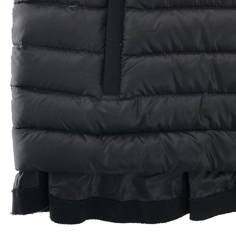 MONCLER / モンクレール | LUCILA GILET フリルデザイン フーデッド ダウンベスト | 0 | ブラック | レディース MONCLER - MONCLER / モンクレール | LUCILA GILET フリルデザイン
