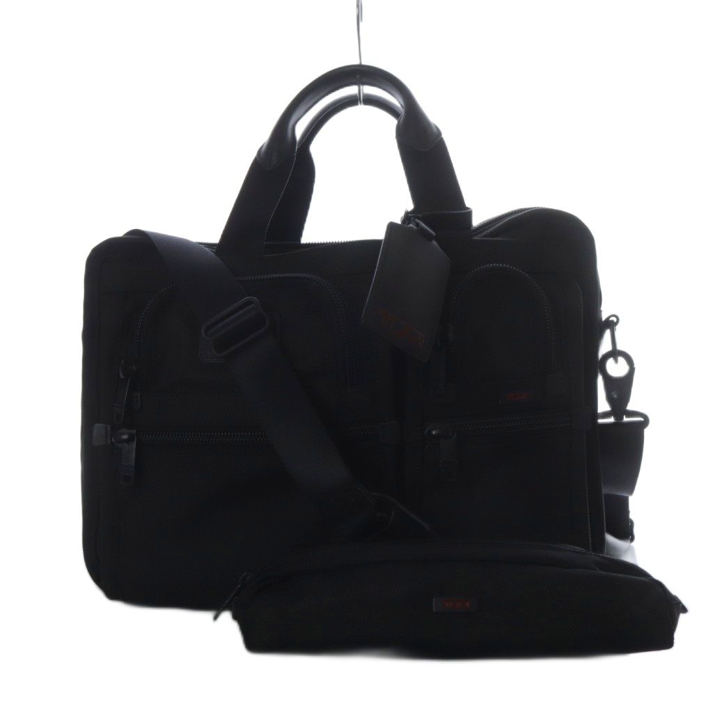 トゥミ TUMI 26141DH ALPHA ビジネスバッグ ブリーフケース トートバッグ ショルダーバッグ 2way 斜め掛け ナイロン ポーチ付き ブラック |YO11