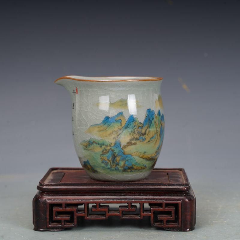 粉彩千里江山図公道杯 茶杯 煎茶 茶道具 茶道 陶磁器 粉彩千里江山図公道杯 茶杯 煎茶 茶道具 茶道 陶磁器 - メルカリ