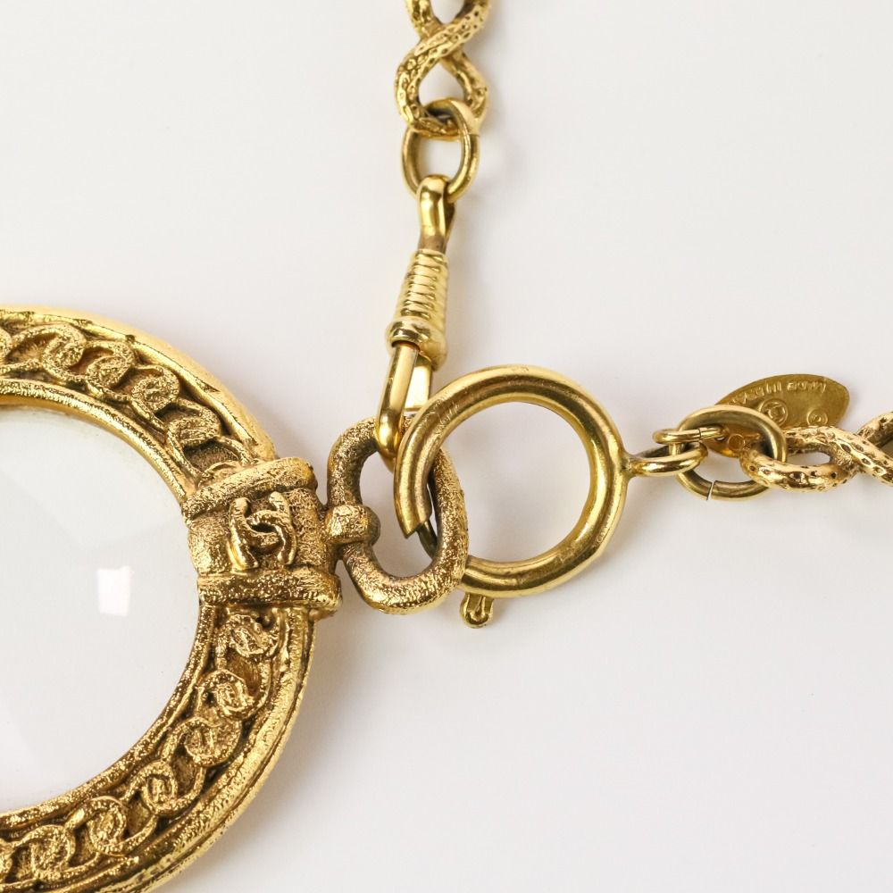 美品 CHANEL シャネル ヴィンテージ ココマーク ルーペ ネックレス  