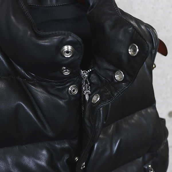 CHROME HEARTS 銀座店 クロムハーツ STIFF レザー ベスト クロスボタン