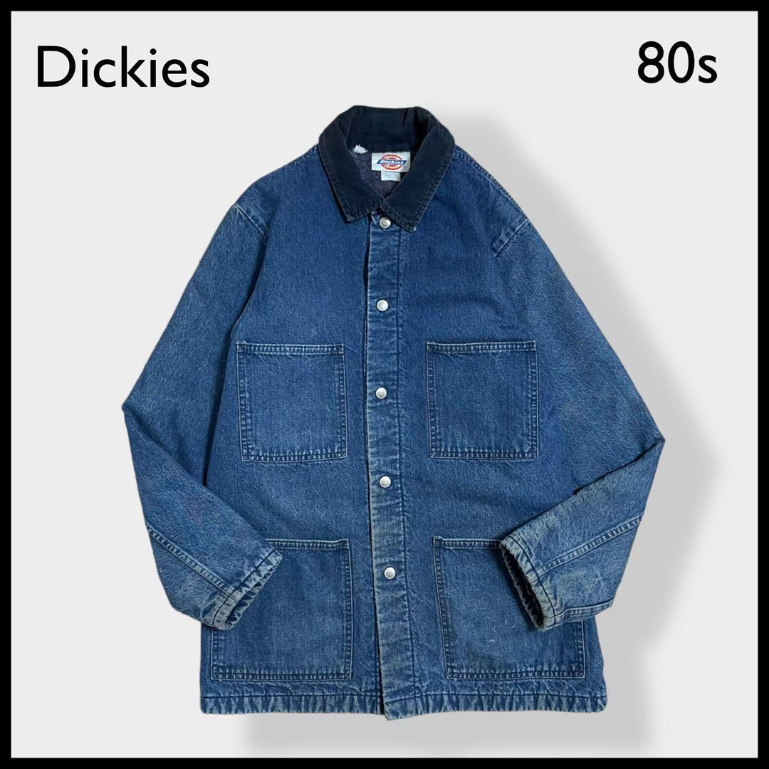 Dickies】70s 80s USA製 白タグ カバーオール デニム リペア - 古着屋