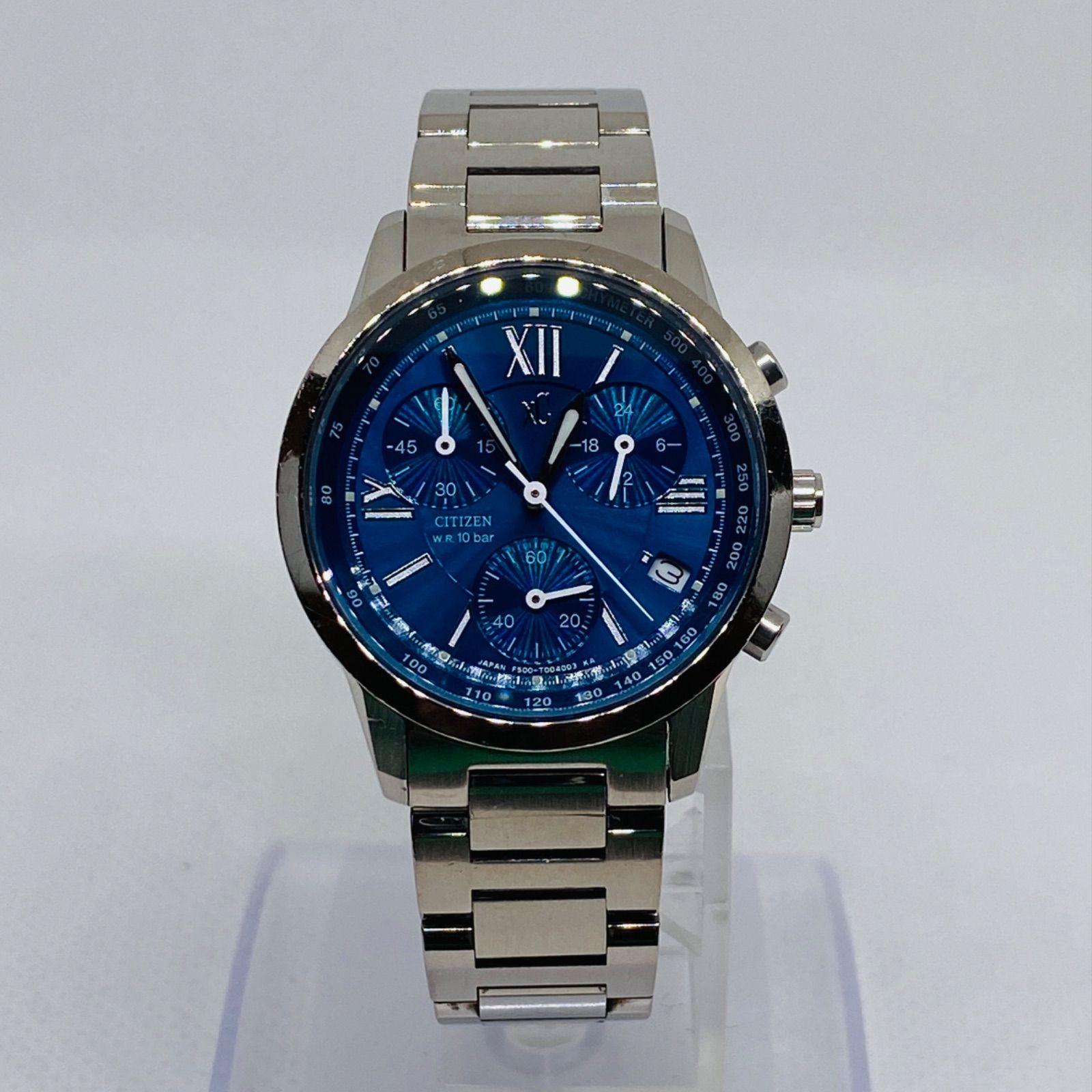 （T059）良品 稼動品 CITIZEN XC クロスシー クロノグラフ F500-T002382 人気 時計 腕時計 レディース