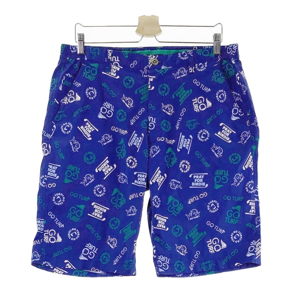 サイズ：89-94 MUNSING WEAR マンシングウェア  ハーフパンツ 総柄 ブルー系 [240101428357] ゴルフウェア メンズ ストスト サイズ：89-94 MUNSING WEAR マンシングウェア ハーフパンツ 総
