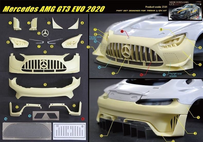 ZoomOn Z131 1 24 メルセデス AMG GT3 EVO 2020 パーツセット