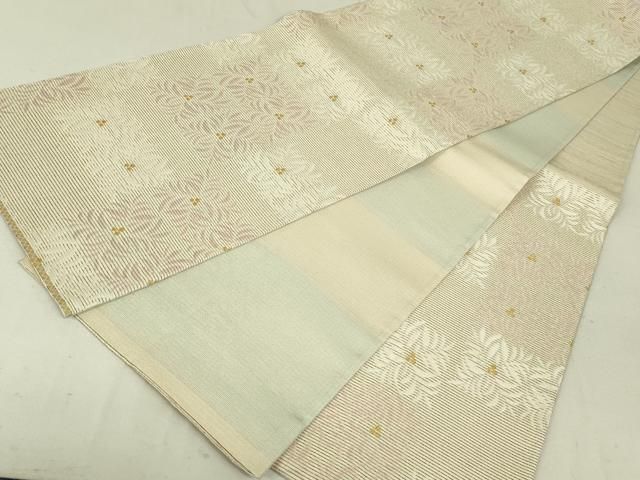 平和屋着物●両面　六通柄袋帯　花間道　金銀糸　正絹　逸品　DAAT7750ob 平和屋着物○両面 六通柄袋帯 花間道 金銀糸 正絹 逸品 DAAT7750ob