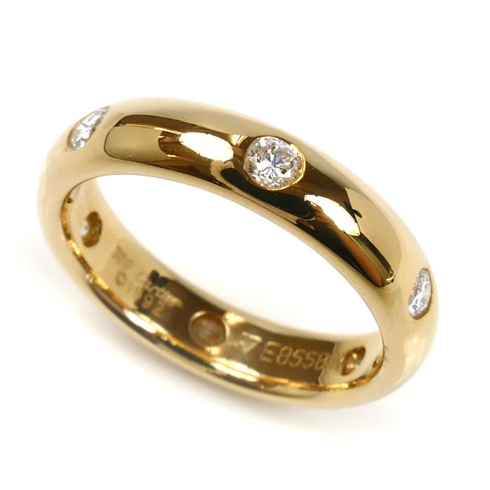 CARTIER カルティエ K18YG イエローゴールド ステラ リング 指輪 ダイヤモンド 7号 47 4.3g レディース