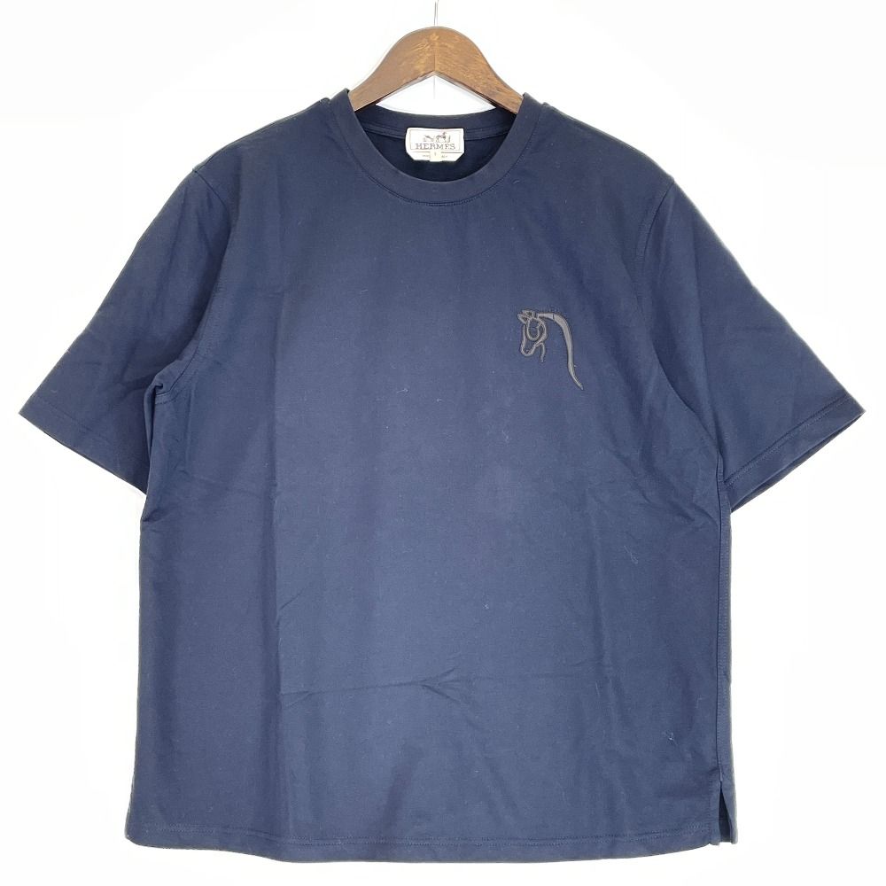 HERMES エルメス 【美品/国内正規】レザーホースワッペン クルーネック半袖Tシャツ/ S - メルカリ