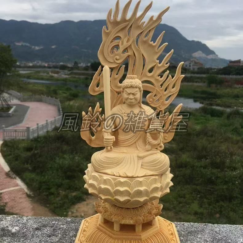 精密彫刻 不動明王 木彫 仏像 不動明王像 檜木 高約28cm Amazon｜不動明王像 精密彫刻 不動明王 木彫 仏像 檜木 高約28cm