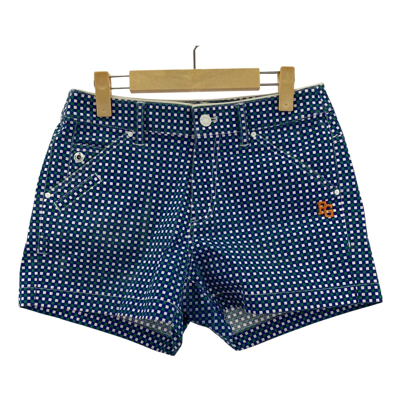 パーリーゲイツ PEARLYGATES ハーフパンツ ショートパンツ サイズ2 PEARLY GATES パーリーゲイツ 総柄 ショートパンツ size0/ブルー