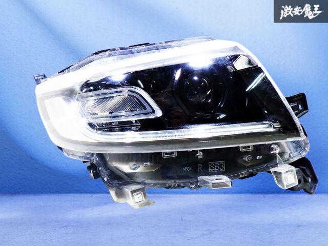 スズキ　スペーシアカスタム　右ヘッドライト　MK53S 32-1156☆【値下】美品☆LED MK53S スペーシアカスタム☆右