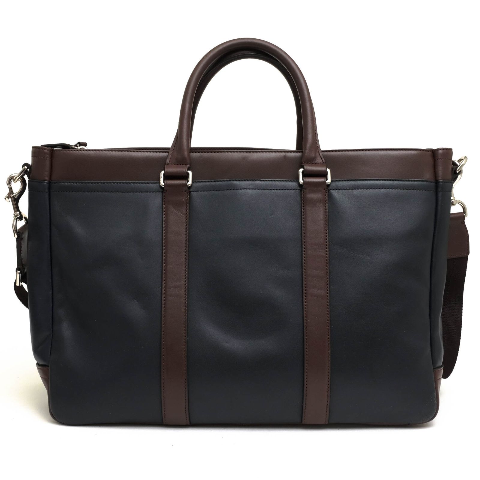 極美品✨コーチ メトロポリタン 2way ビジネスバッグ ネイビー オールレザー コーチ COACH バッグ ビジネスバッグ ミッドナイト