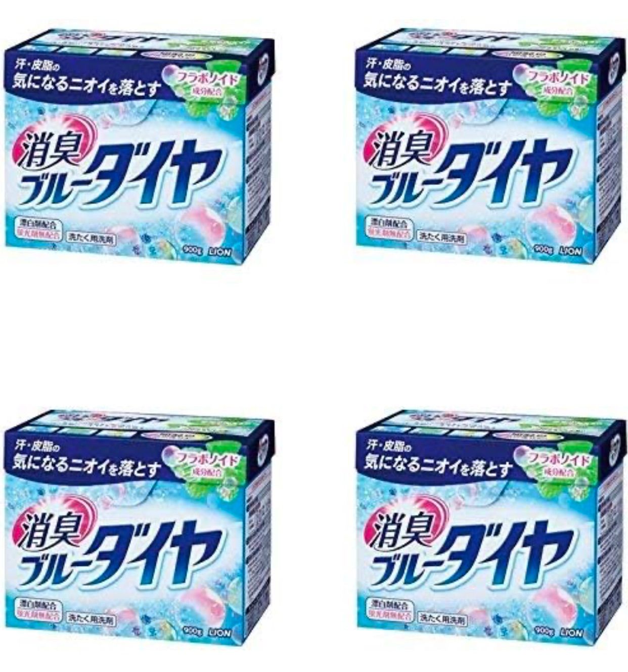 消臭ブルーダイヤ 洗濯洗剤 粉末 0.9kg ×4個