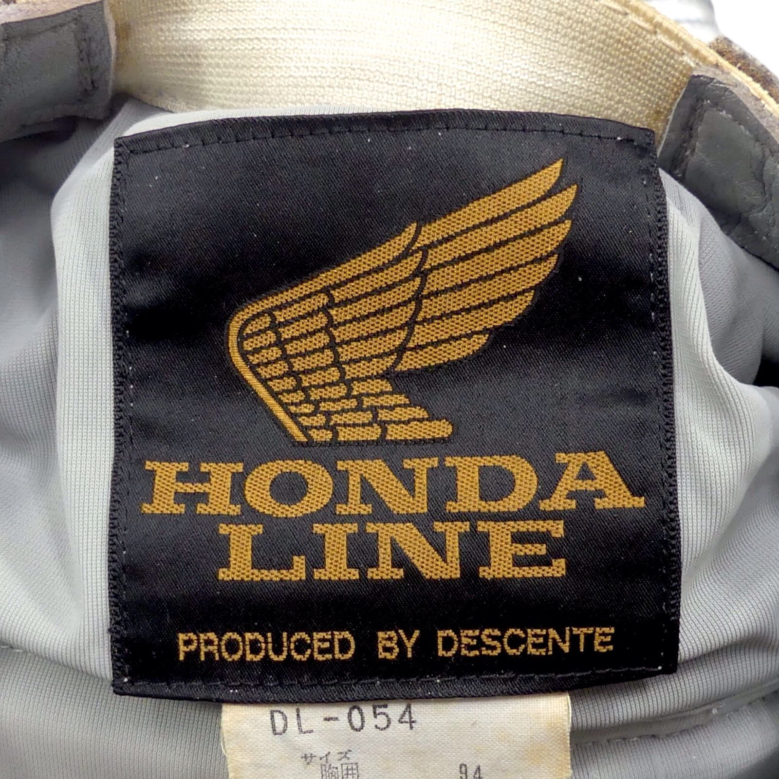 HONDA ホンダ レザーレーシングスーツ 本革 ツナギ 銀 シルバー