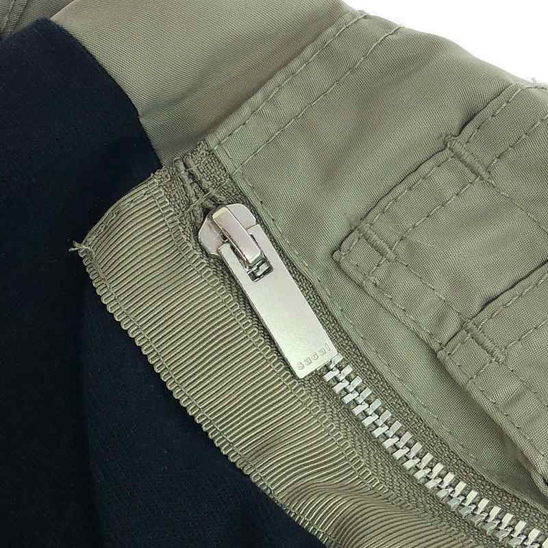 sacai / サカイ | 異素材 ドッキング ミリタリー ボリュームスリーブ