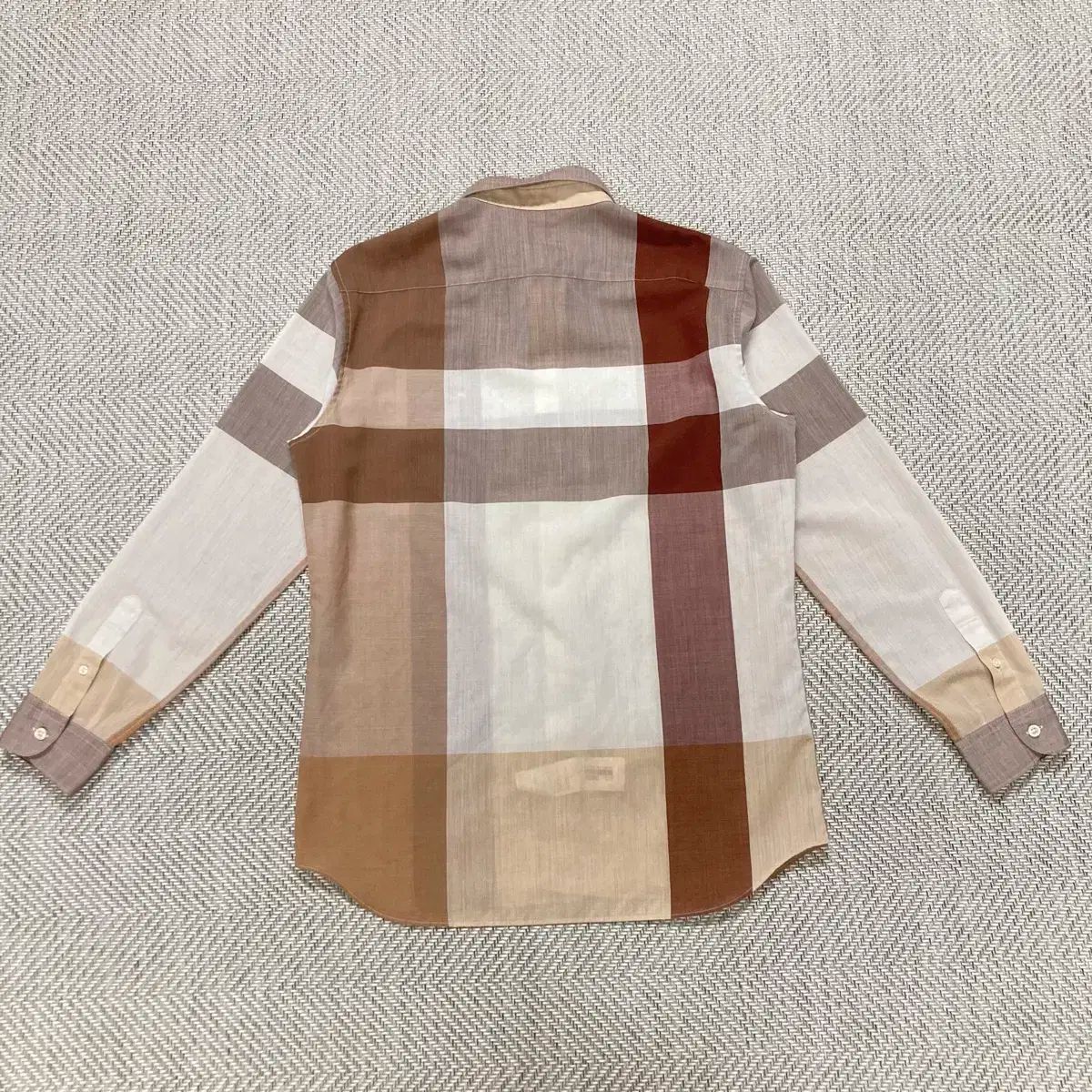 2年保証、返品可能。 100 ダックス チェック 長袖 シャツ 茶色 尊敬