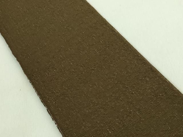 平和屋本店□極上 男性 角帯 手織 琵琶糸帯 海松茶色地 共箱付き 逸品