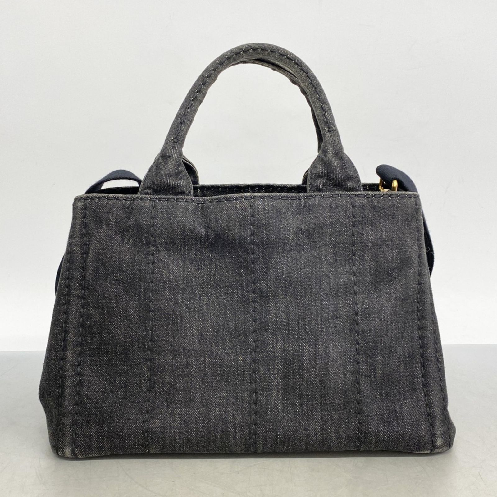 プラダ(Prada) プラダ トートバッグ カナパ デニム ブラック