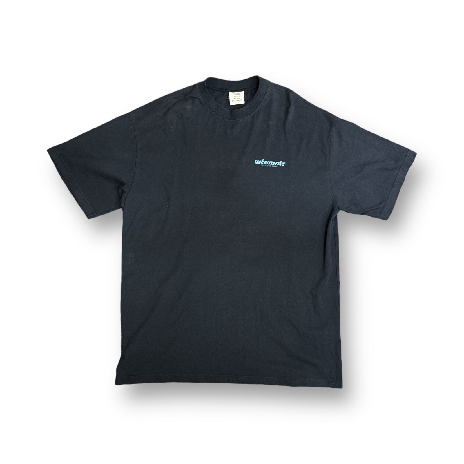 VETEMENTS FIBEROPTIC GMBH TEE NAVY MARINE MEDIUM WSS18TR7 プリント 