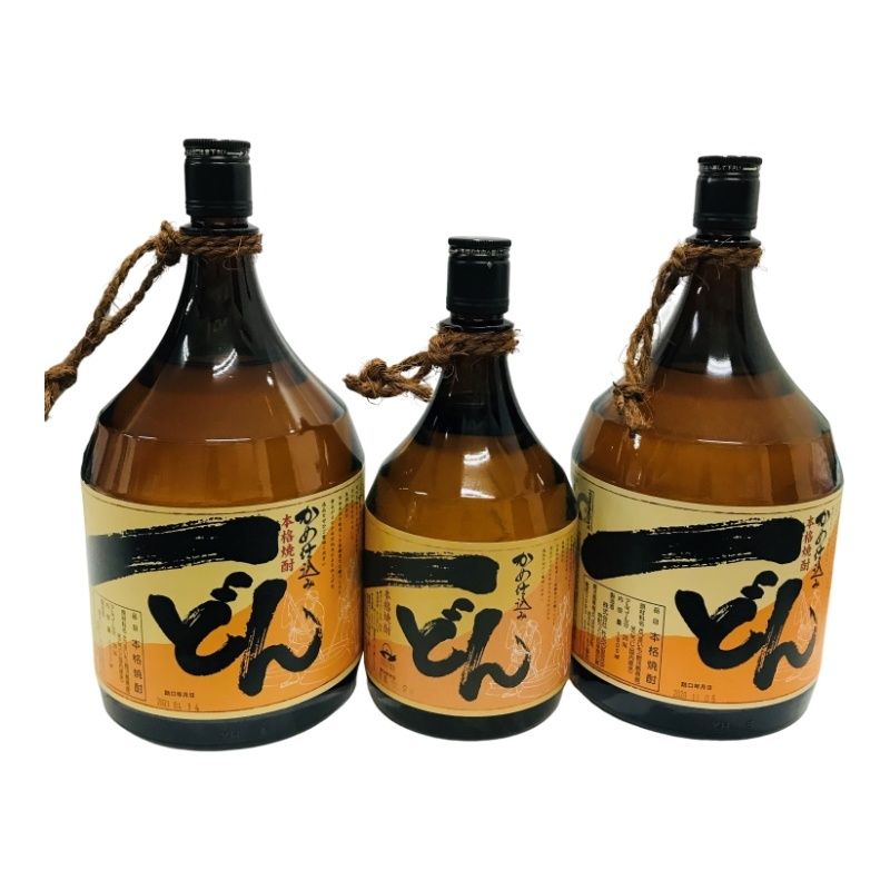 3本セット 本格芋焼酎 一どん 杜氏の里笠沙 1800ml ×2本 900ml ×1本 / 25度 鹿児島県 芋焼酎 箱あり 【未開封品】  22408K683a - メルカリ