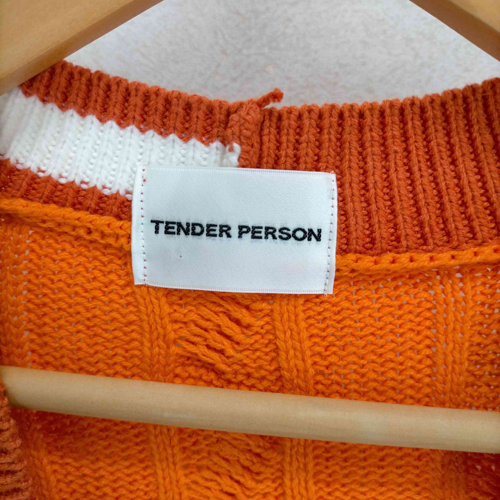 テンダーパーソン TENDER PERSON COLLEGE KNIT CARDIGAN メンズ 00 