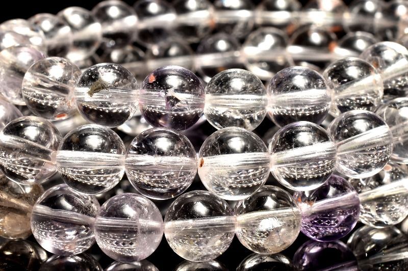 UV発光パキスタン産 オイルインクォーツ石油水晶　12.5mm　ブレスレット 1個売り パワーストーン 天然石 _BG6025-125