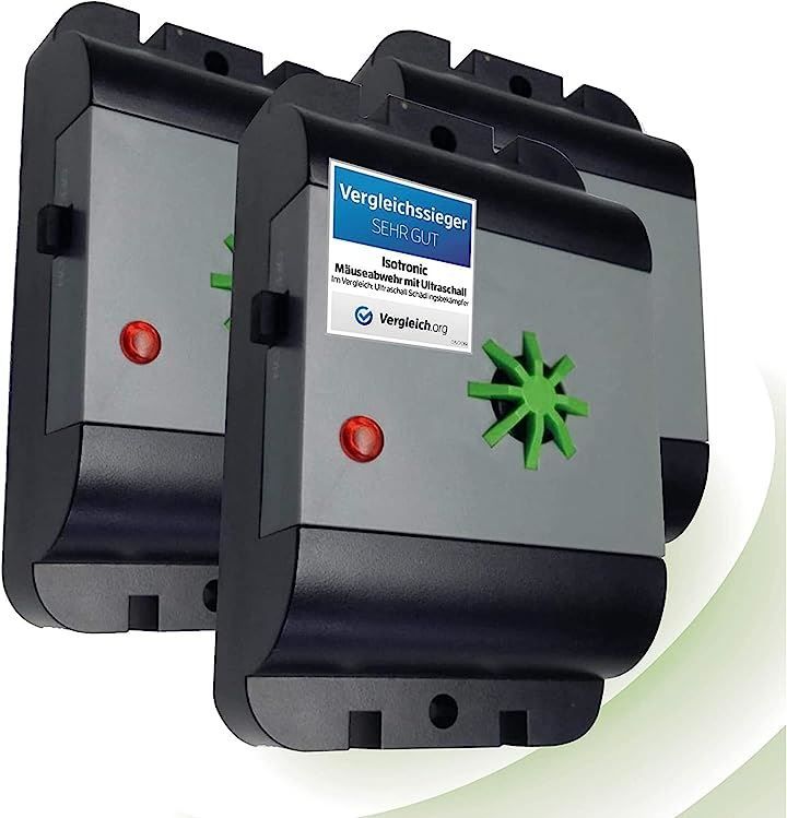 ISOTRONIC 3個入 ネズミ駆除 超音波撃退器 防水 電池式でどこでも設置 吊るせる 有効範囲40m2
