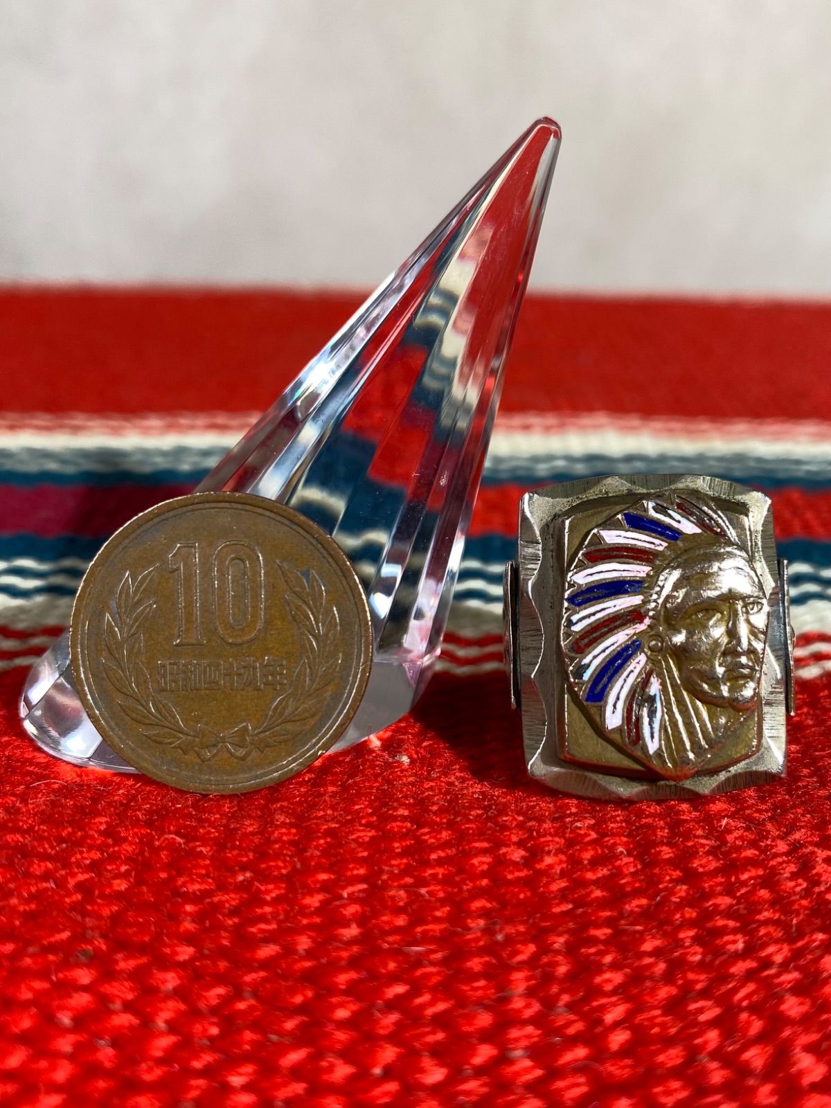 1950s メキシカンリング インディアン 20号 真鍮 合金 メキシコリング