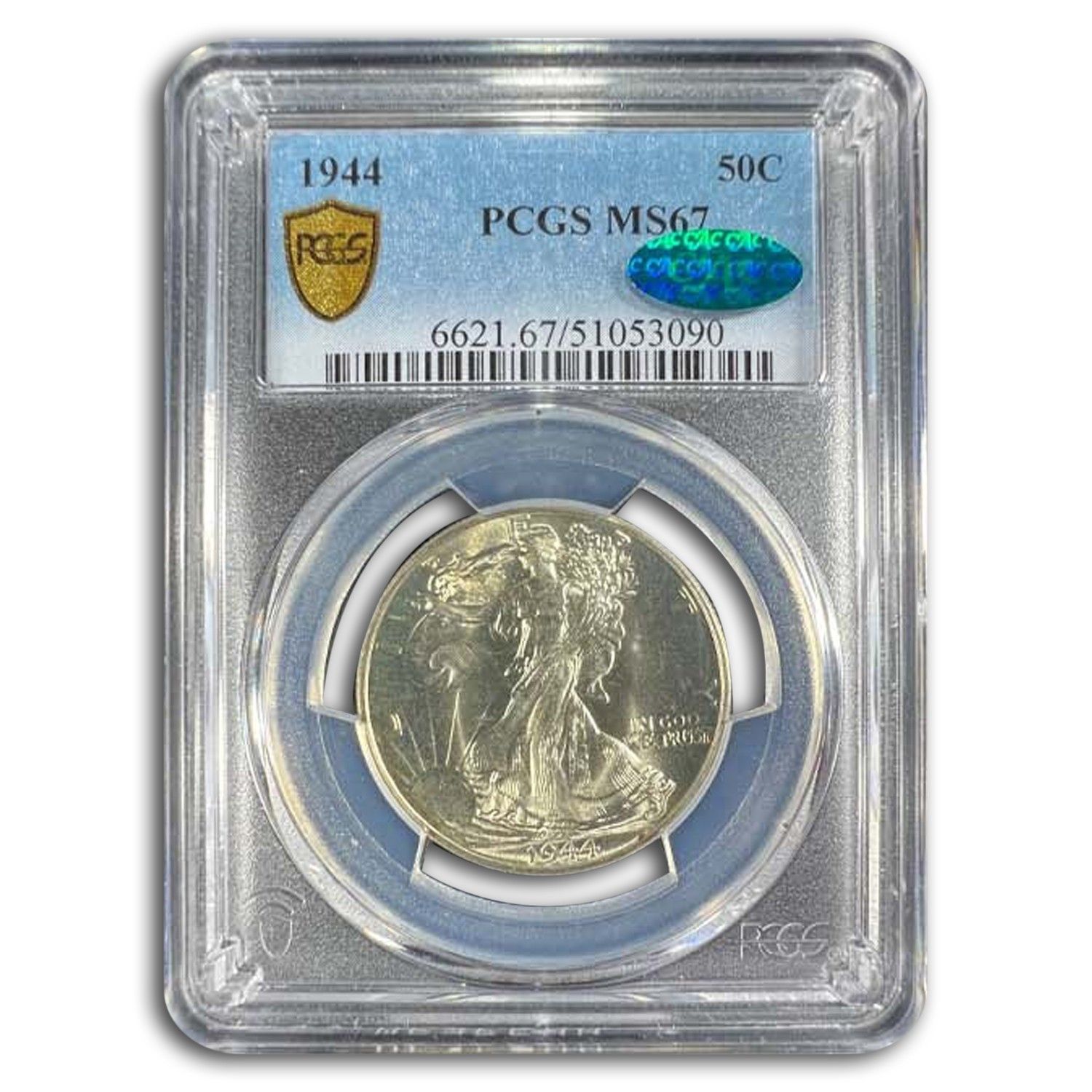 1944 Walking Liberty Half Dollar MS-67 PCGS CAC