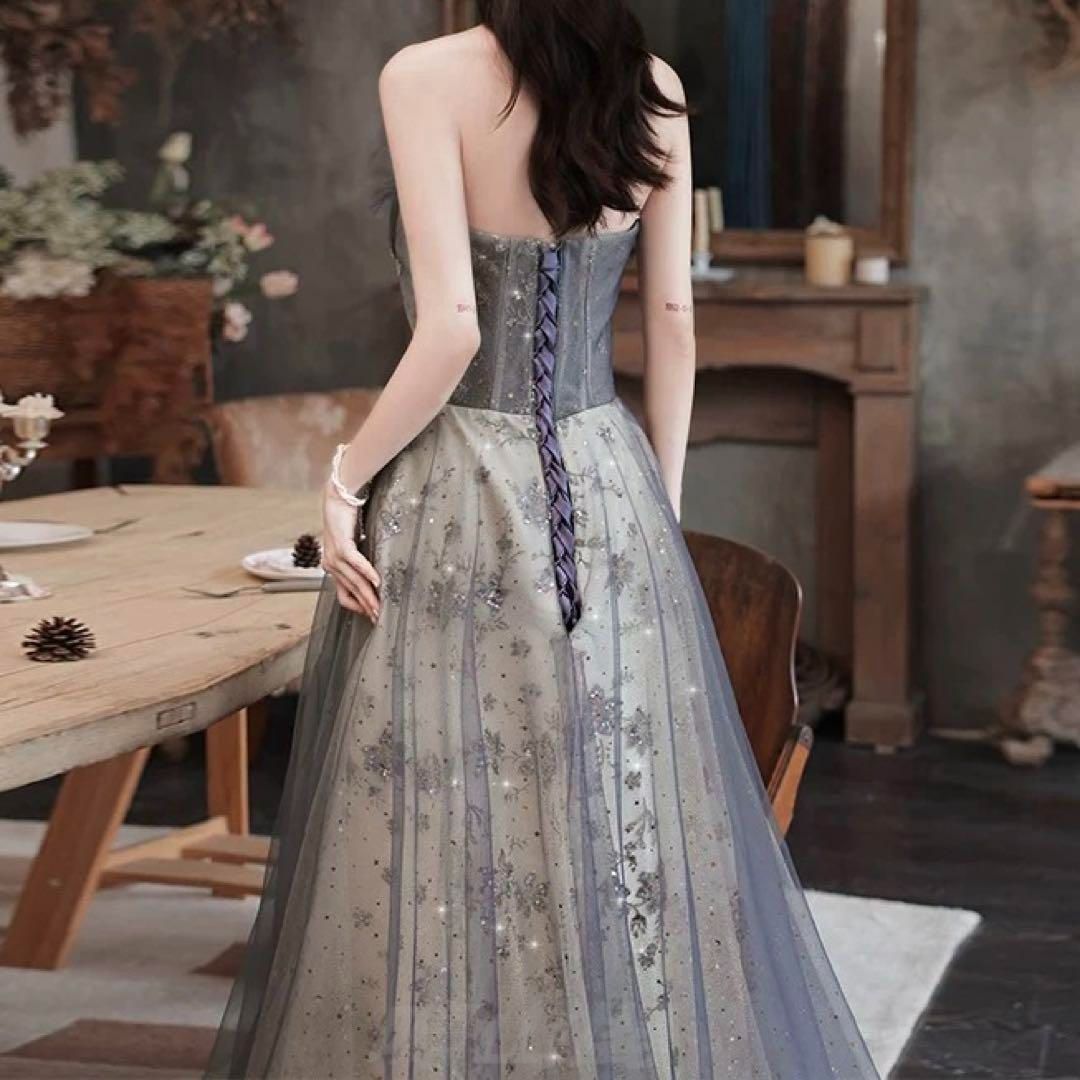 お花柄イブニングドレス