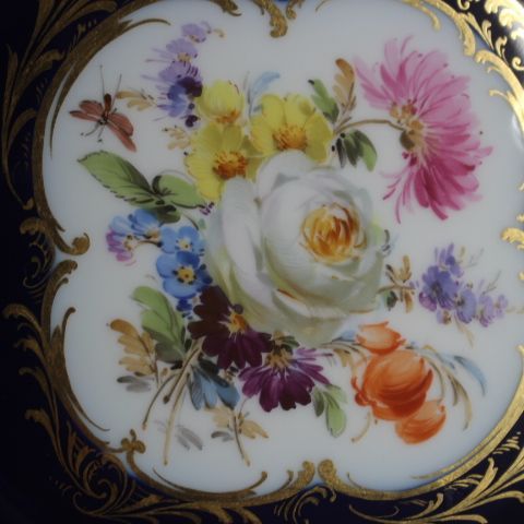マイセン Meissen 19.5cm プレート ボタン剣 コバルトブルー マイセン Meissen 19.5cm プレート ボタン剣 コバルトブルー