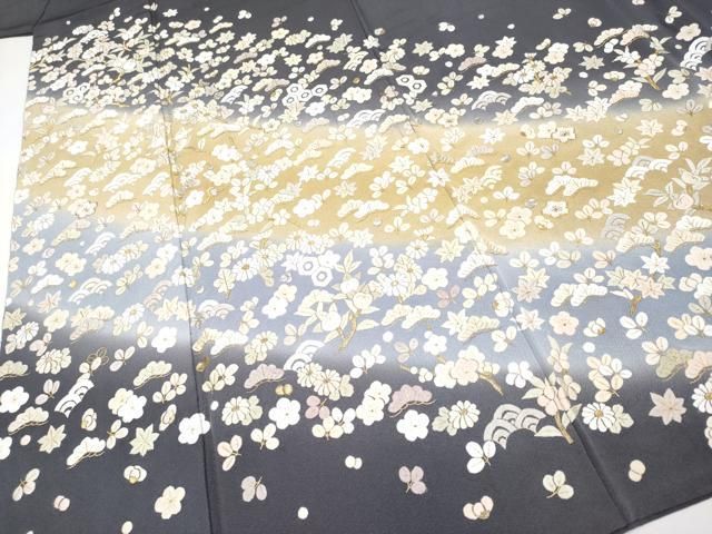 平和屋本店□極上 中国三大刺繍 相良刺繍 総刺繍 訪問着 駒刺繍 舞花文