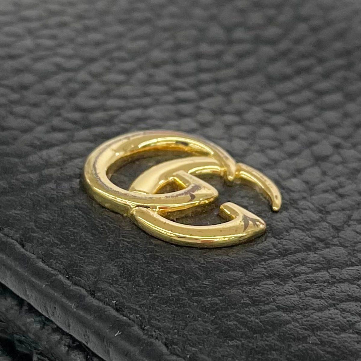 GUCCI グッチ プチマーモント 二つ折り 財布 456126 0416 ブラック