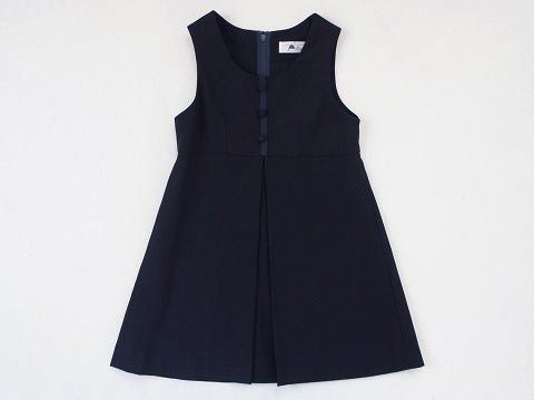 限定SALE，新作 ドレッサージュ dressage アウトレット 子供服 女の子 110cm ジャンパースカート 紺 ウール100% 受験 面接 フォーマル 入学式 卒園式 入園式 春 夏 秋 ★4 ガールズ 女児 キッズ 【中古】 ユーズド ジャンバースカート