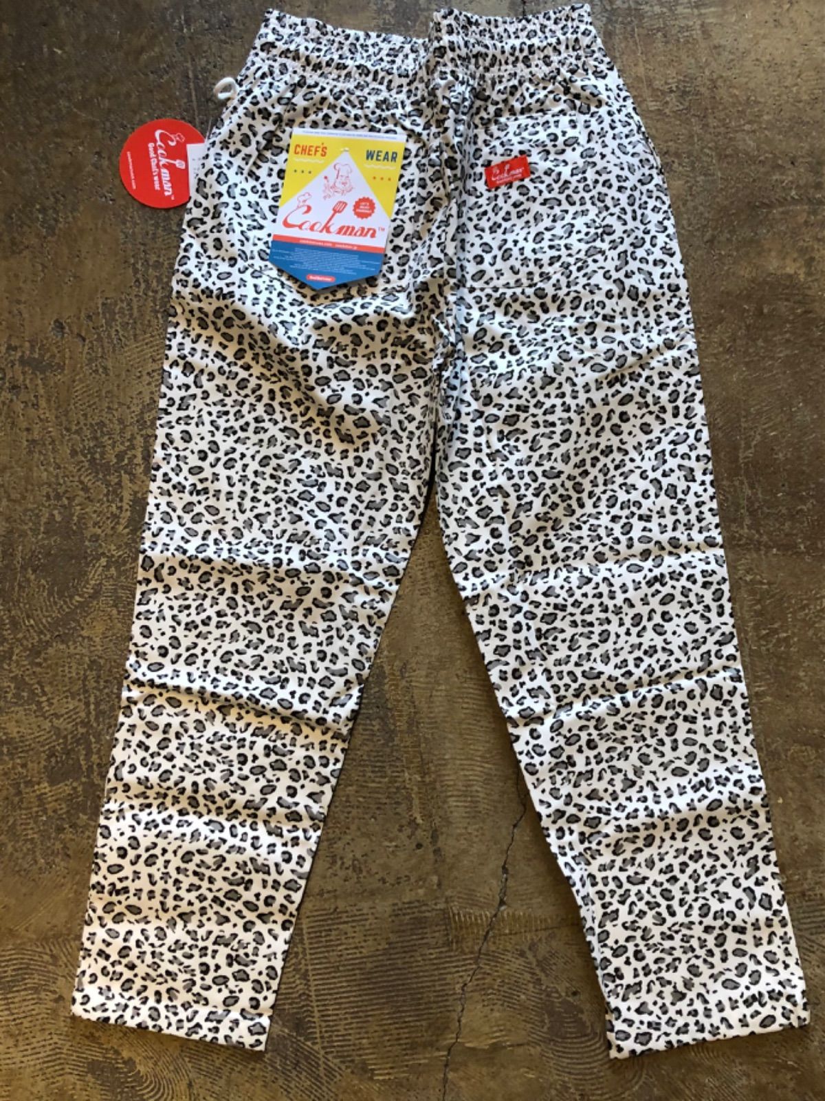 Cookman クックマン シェフパンツ ホワイトレオパード 白豹 ヒョウ柄 M Cookman クックマン シェフパンツ Chef pants 公式 ショップ 南