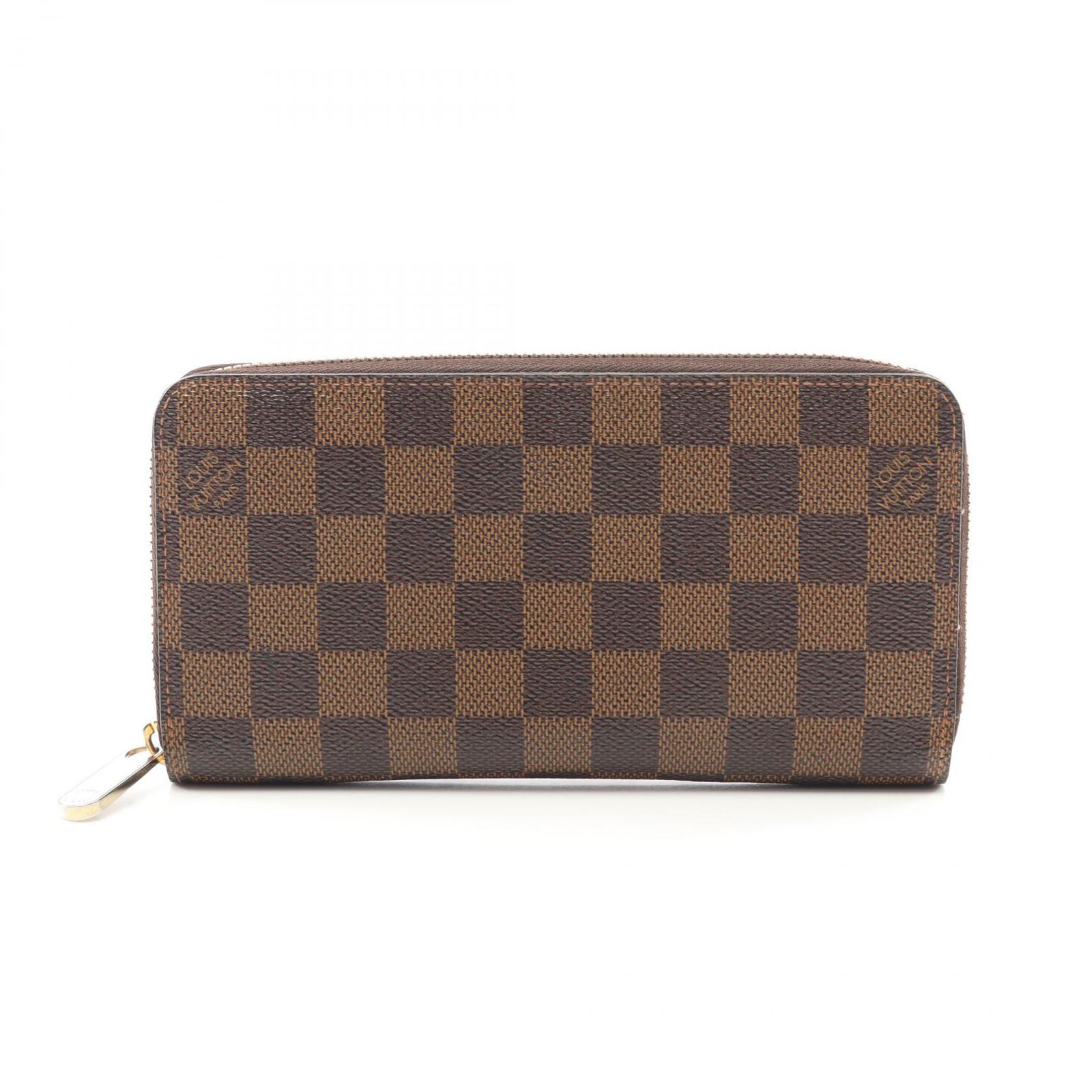 ルイ ヴィトン LOUIS VUITTON ラウンド長財布 ジッピーウォレット ダミエエベヌ N60015 PVCコーティングキャンバス ジッピー ウォレット ユニセックス Used B