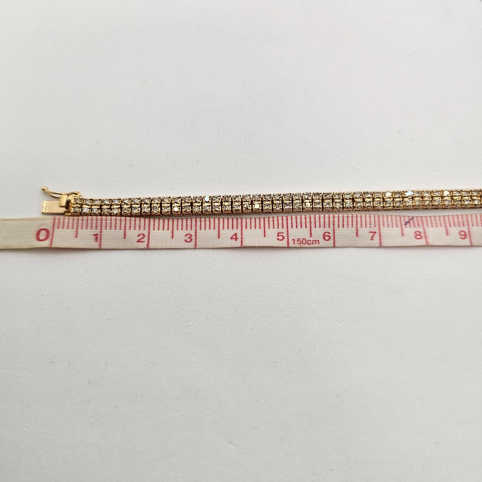 美品】18K 14.9g 天然ダイヤモンド3.1ct テニスブレスレット - メルカリ