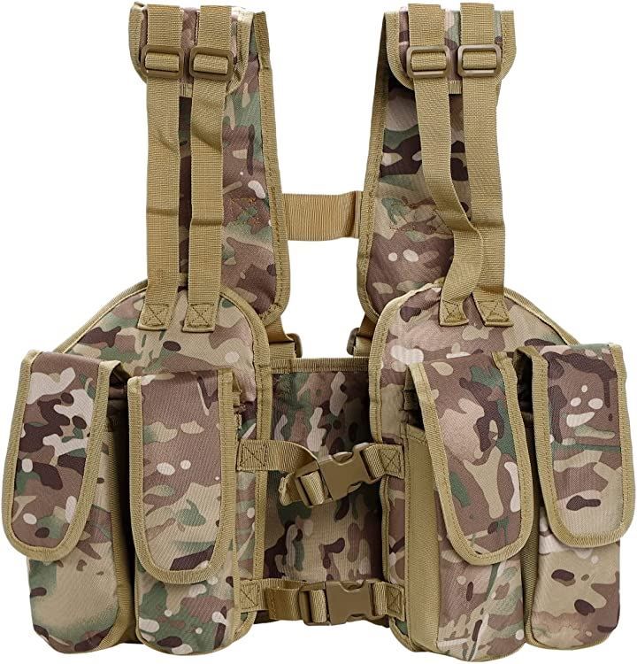 Zakya チェストリグ サバゲー ベスト タクティカルベスト( CP迷彩