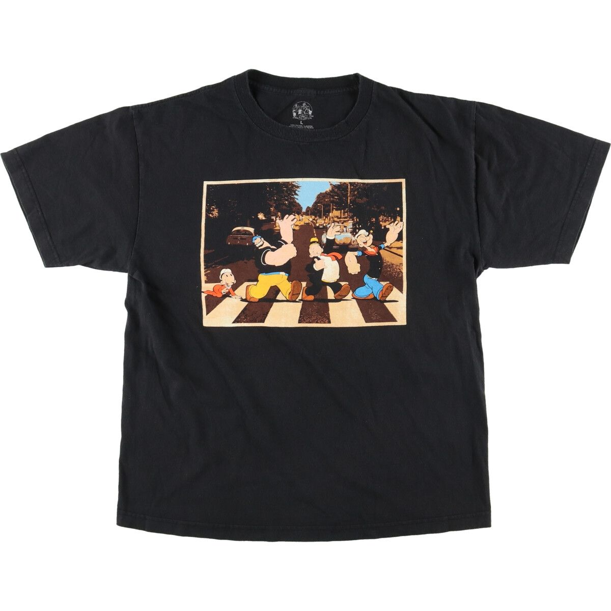 古着 POPEYE ポパイ アニメ キャラクタープリントTシャツ メンズL/eaa437177