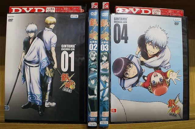 DVD 銀魂 延長戦 全4巻 ※ケース無し発送 レンタル落ち ZW128