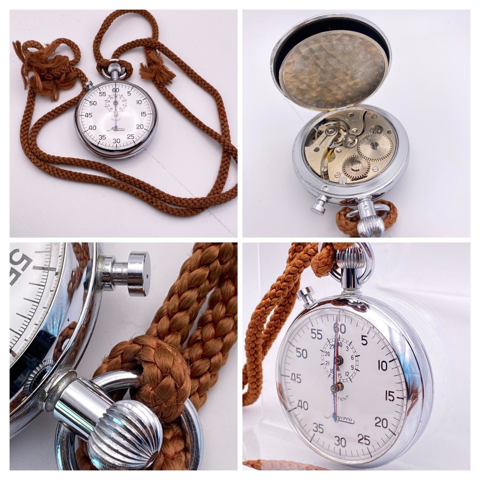 ミネルバ ミネルヴァ Minerva 手巻き式 機械式 PATENT ストップ