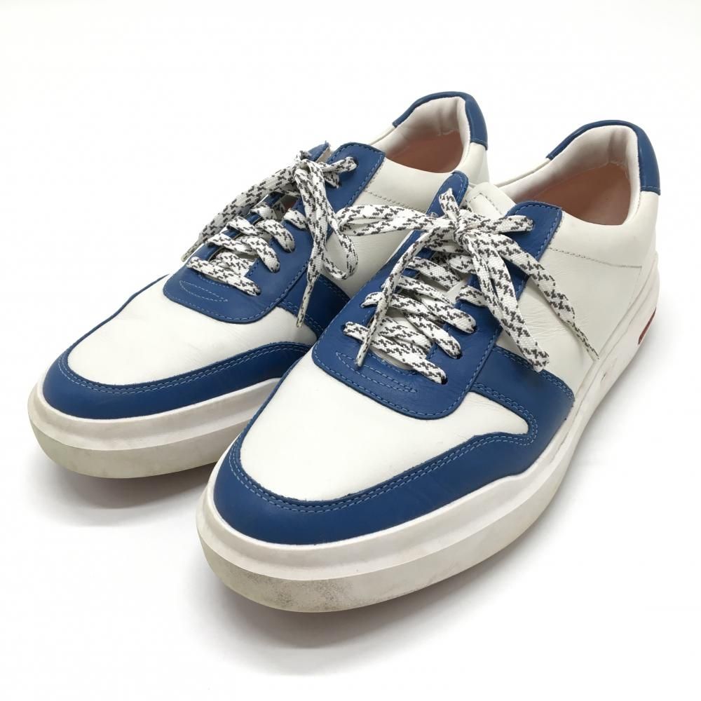 コールハーンゴルフ ゴルフシューズ 白×ブルー系 C35225 スパイクレス メンズ 9 1|2 27.0相当 ゴルフウェア COLE HAAN GOLF
