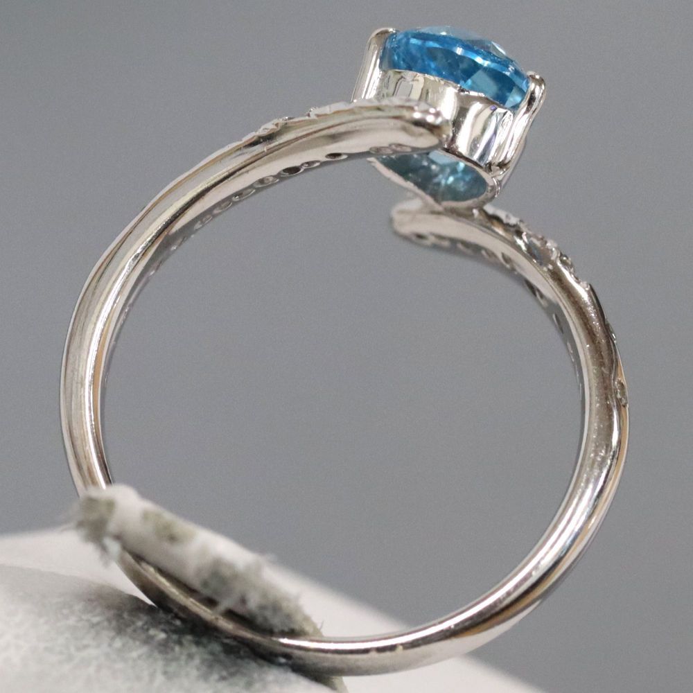 K18WGブルートパーズダイヤモンドリング D0.16 4.0g #13 - メルカリ 