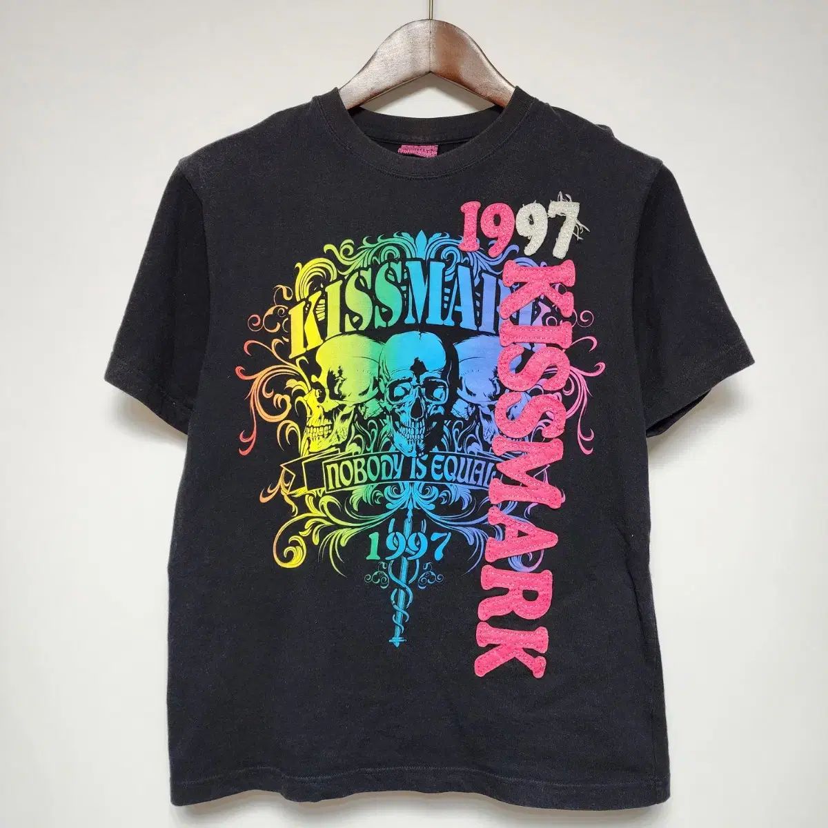 archive ガーゼシャツ punk スカル ダメージ加工 vkei Y2K メンズ