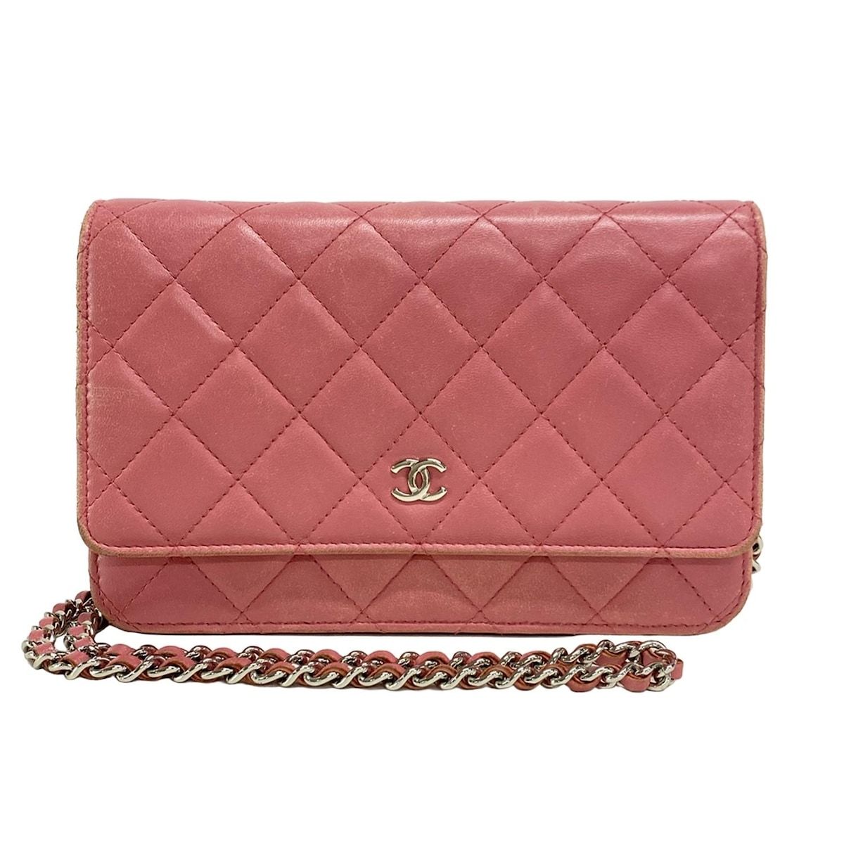 CHANEL(シャネル) 財布 マトラッセ A33814 ピンク チェーン