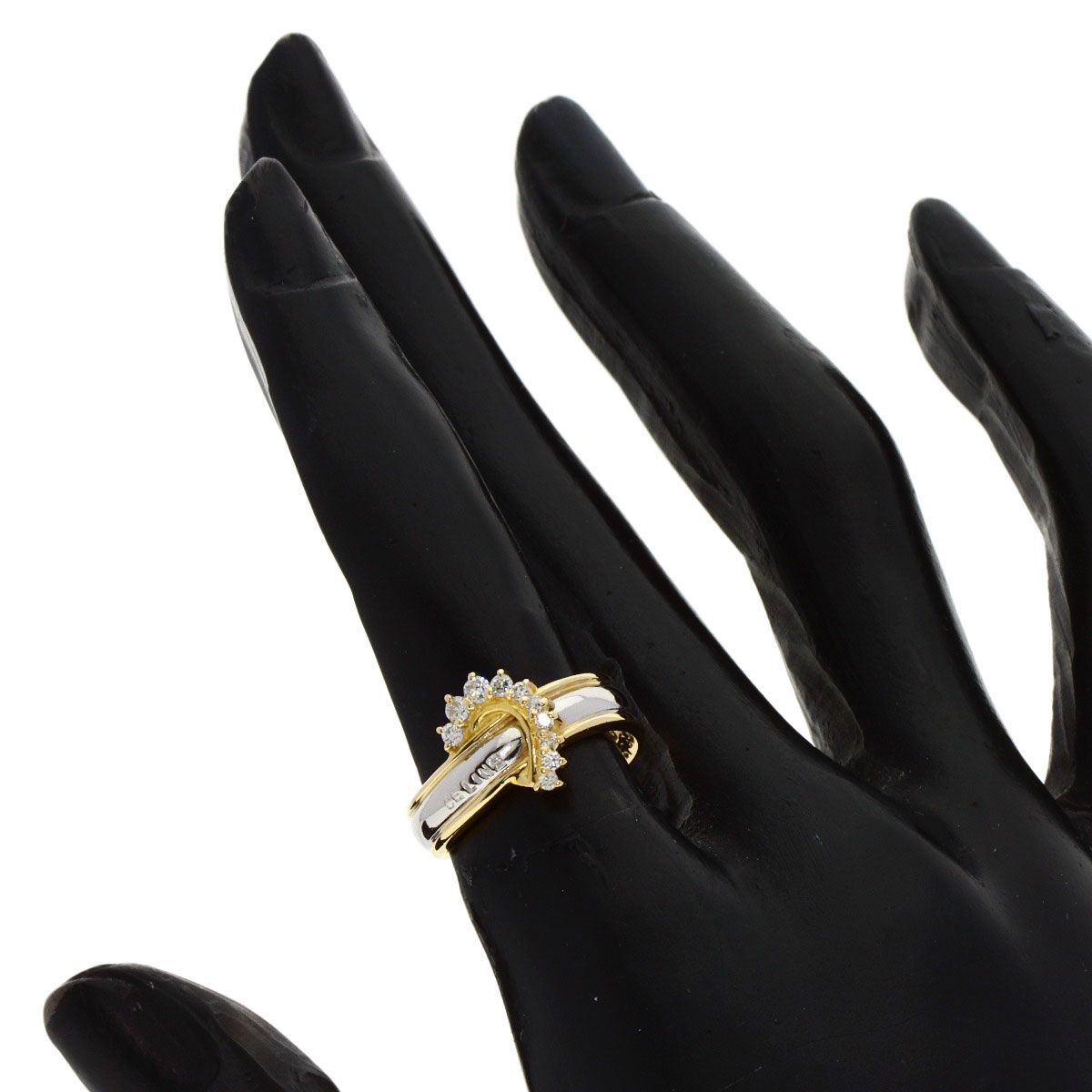 セリーヌ コンビカラー リング 指輪 Pt850 11号 CELINE 中古 