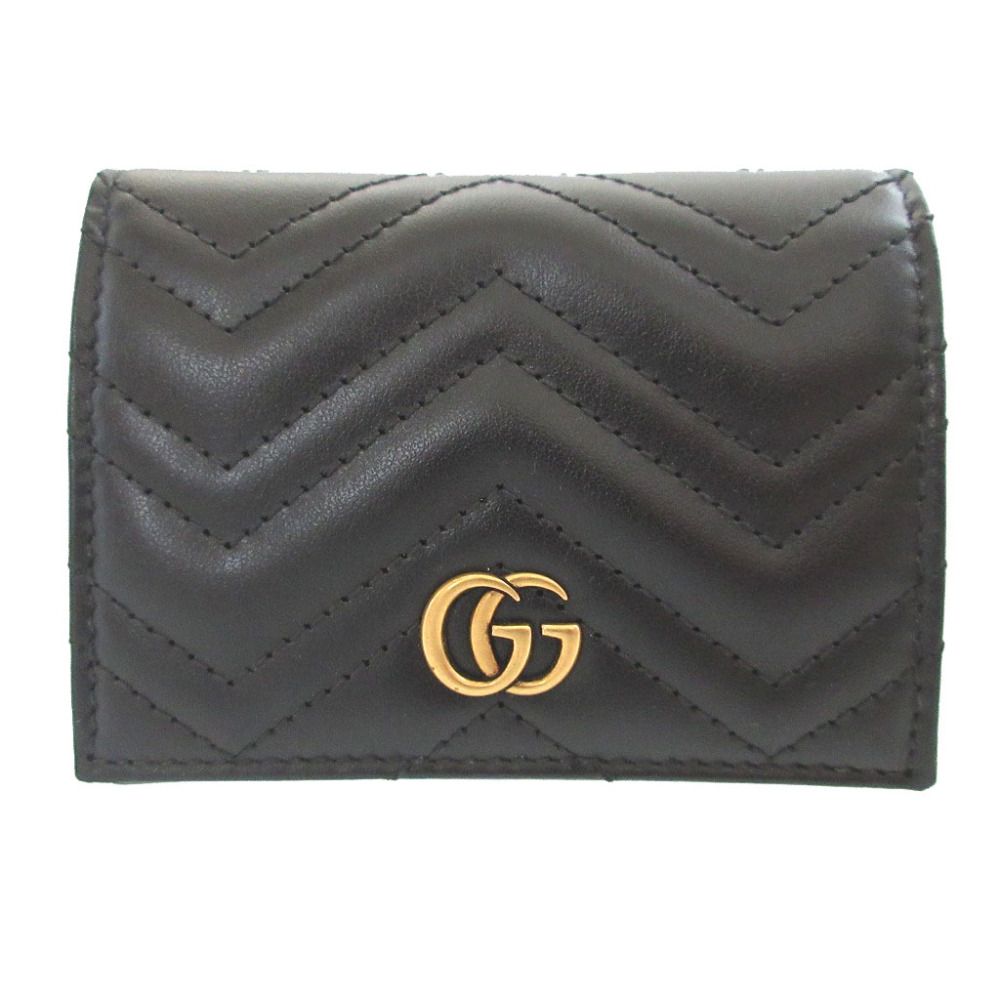 グッチ 466492 レザー ブラック 黒 2つ折り財布 財布 0583 GUCCI