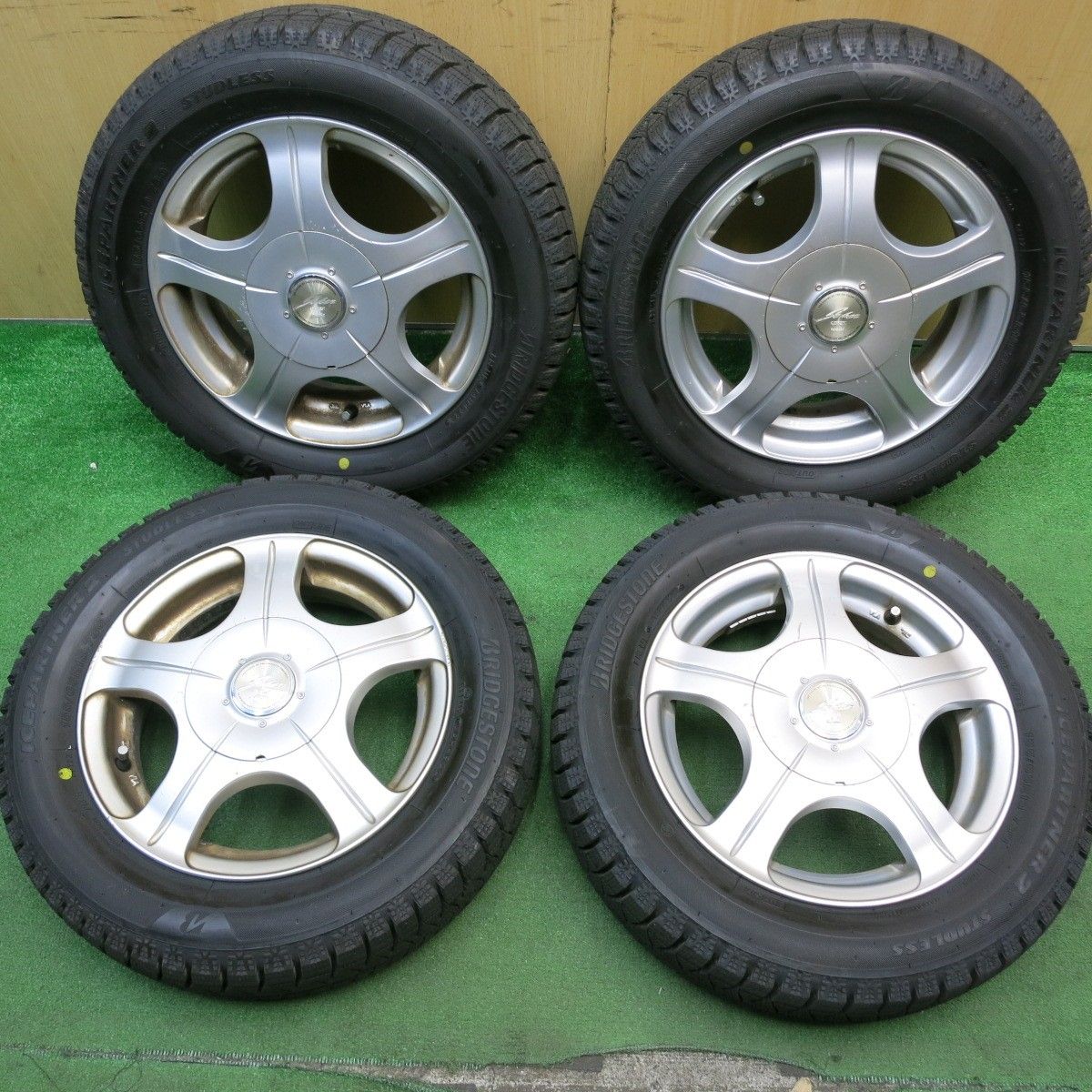 バリ溝 22年 ほぼ10分 スタッドレス 155|65R13 ブリヂストン アイスパートナー2 JOKER QUEEN ジョーカー クイーン 13インチ PCD100 110 114.3|4H マルチ 5052502HAス
